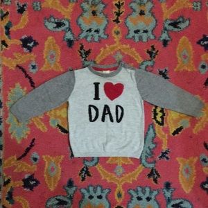 H&M I love Dad sweater 12-18 months